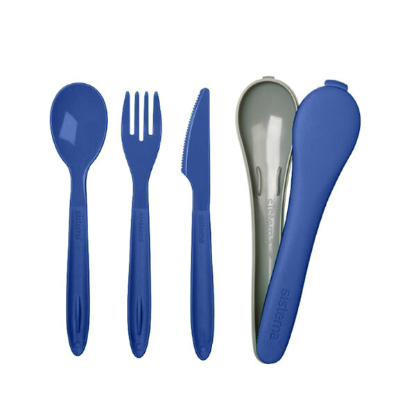 Sistema TO GO 3-delige Cutlery Set Donkerblauw