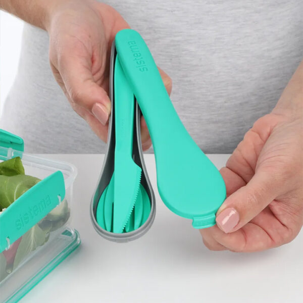 Sistema TO GO 5-delige Cutlery Set Minty Teal
