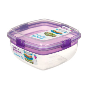 Sistema TO GO Salad + Sandwich Lunchbox 1.630ml Paars