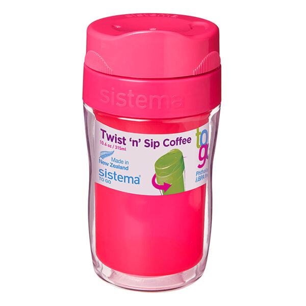 Sistema TO GO - Twist 'n' Sip Coffee Isoleerbeker - 315 ml Roze