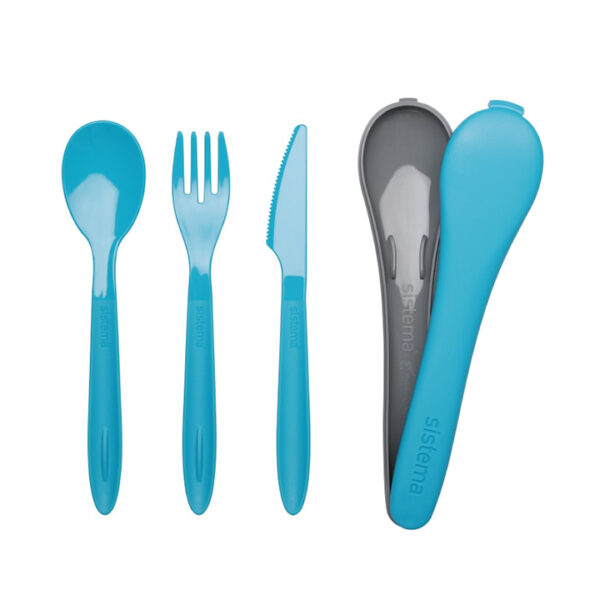 Sistema TO GO 3-delige Cutlery Set Azuurblauw