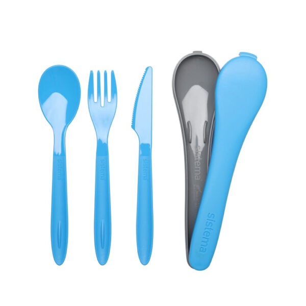 Sistema TO GO 3-delige Cutlery Set Blauw