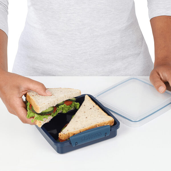 Sistema Renew Sandwich Box 450ml Donkerblauw