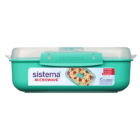 Sistema Microwave - Rechthoekige Kom - 1.250 ml Minty Teal